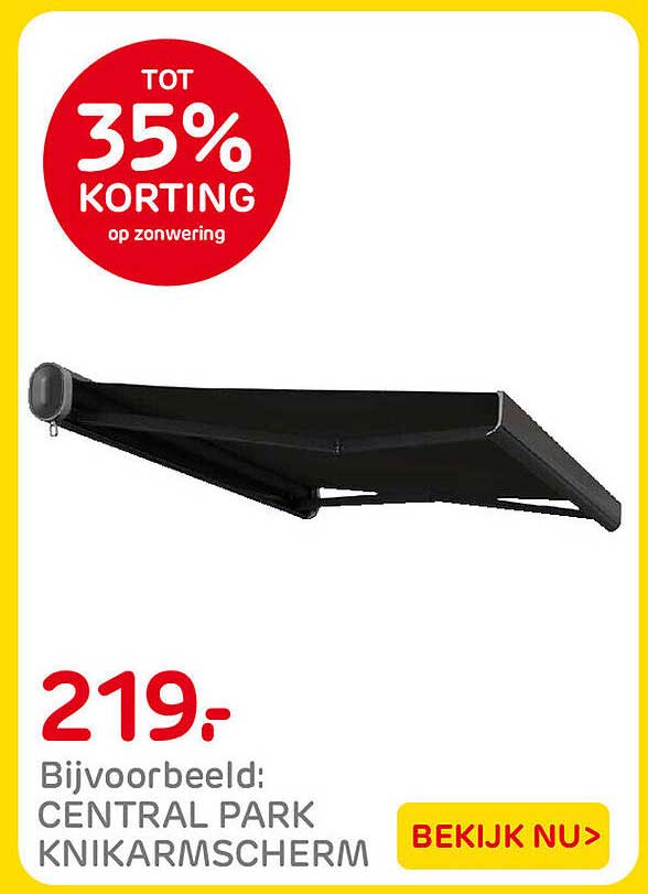 Tot 35% korting op zonwering