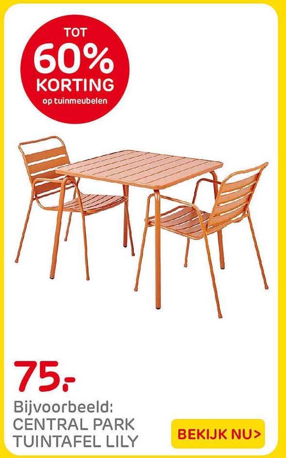 TOT 60% KORTING op tuinmeubelen