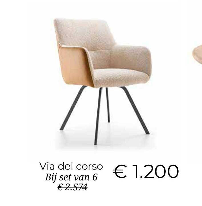Via del corso Bij set van 6