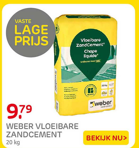 WEBER VLOEIBARE ZANDCEMENT 20 kg