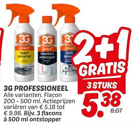 3G PROFESSIONEEL 2+1 GRATIS