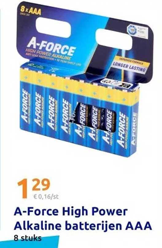 A-Force High Power Alkaline batterijen AAA
