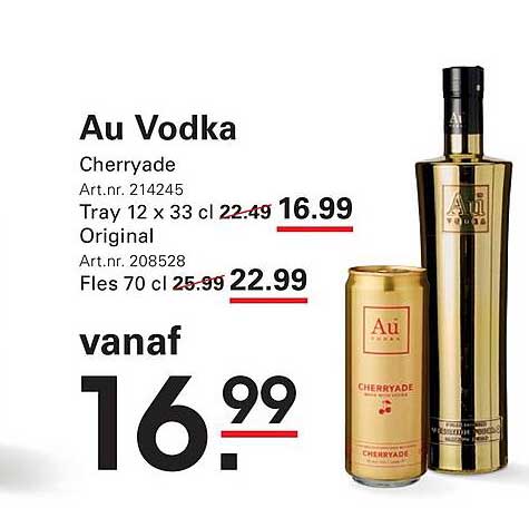 Au Vodka Cherrayade - Tray 12 x 33 cl