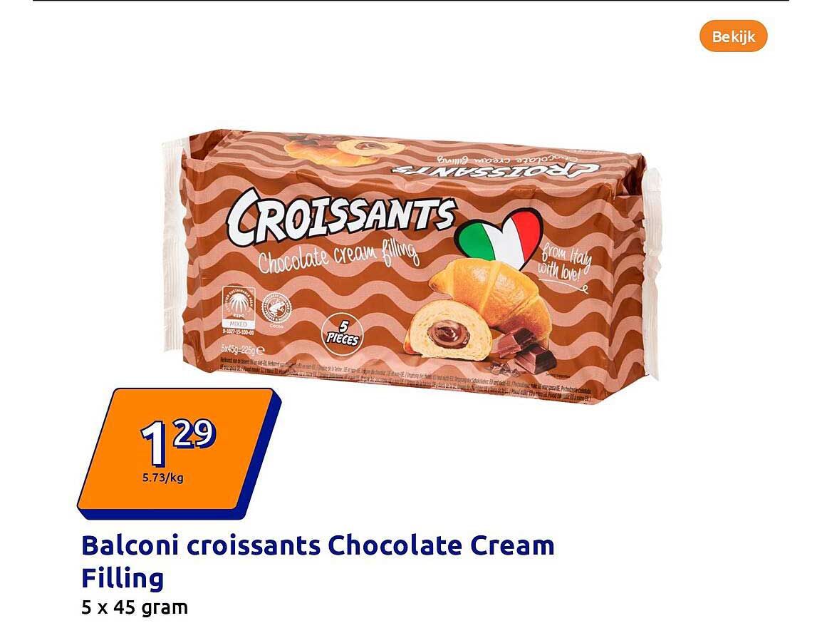 Balconi croissants Chocolate Cream Filling