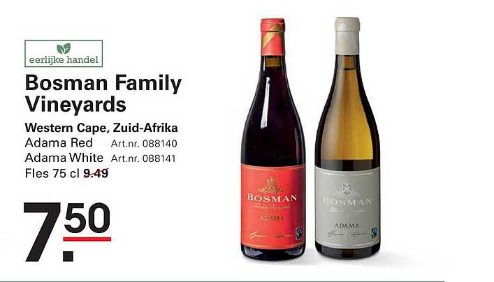 Bosman Family Vineyards – Adama Red & Adama White