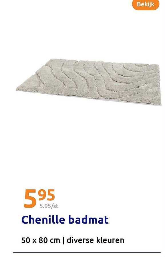 Chenille badmat