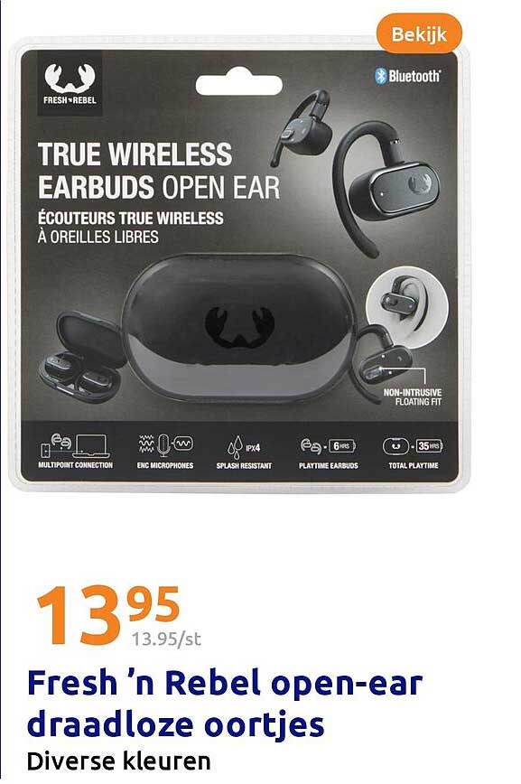 Fresh 'n Rebel open-ear draadloze oortjes