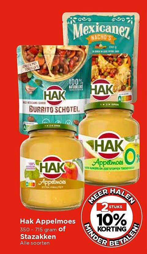 Hak Appelmoes 350 - 715 gram of Stazakken