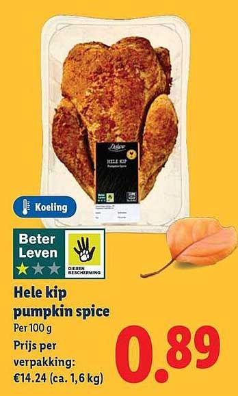 Hele kip pumpkin spice