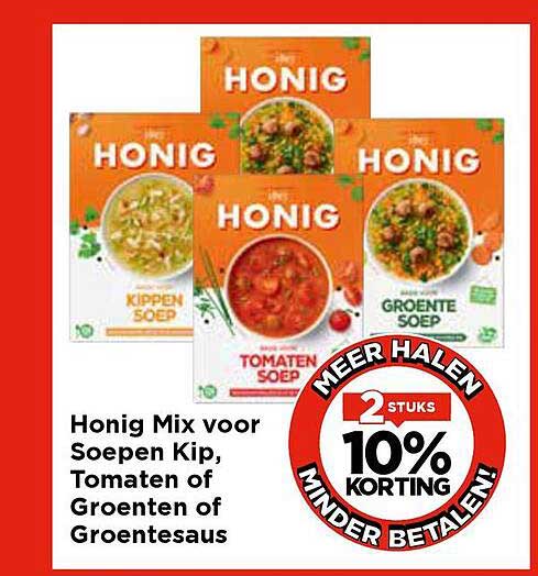 Honig Mix voor Soepen Kip, Tomaten of Groentensaus