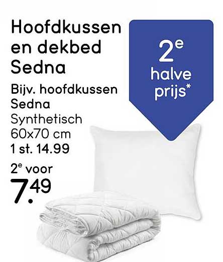Hoofdkussen en dekbed Sedna