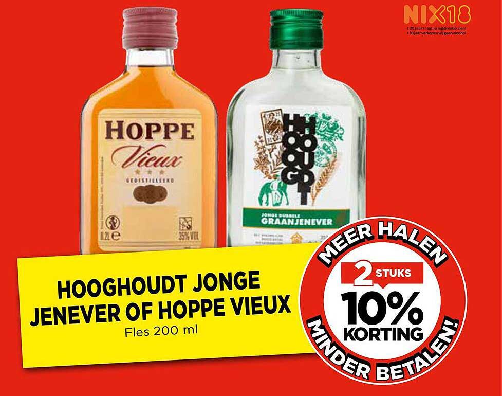HOOGHOUDT JONGE JENEVER OF HOPPE VIEUX FLES 200 ML