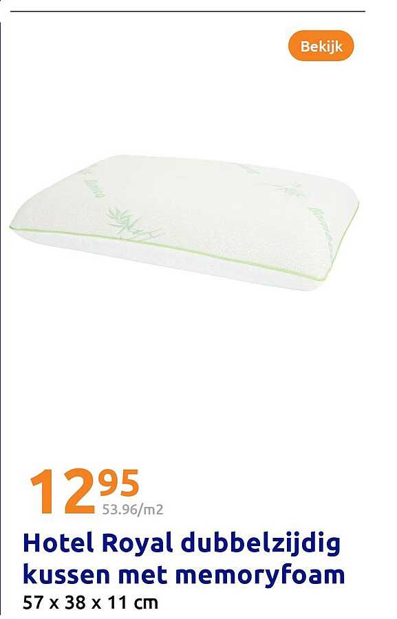 Hotel Royal dubbelzijdig kussen met memoryfoam