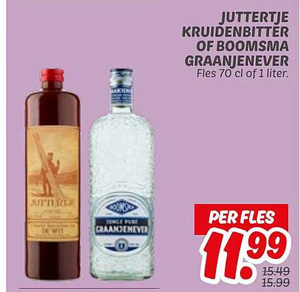 Juttertje Kruidenbitter of Boomsma Graanjenever