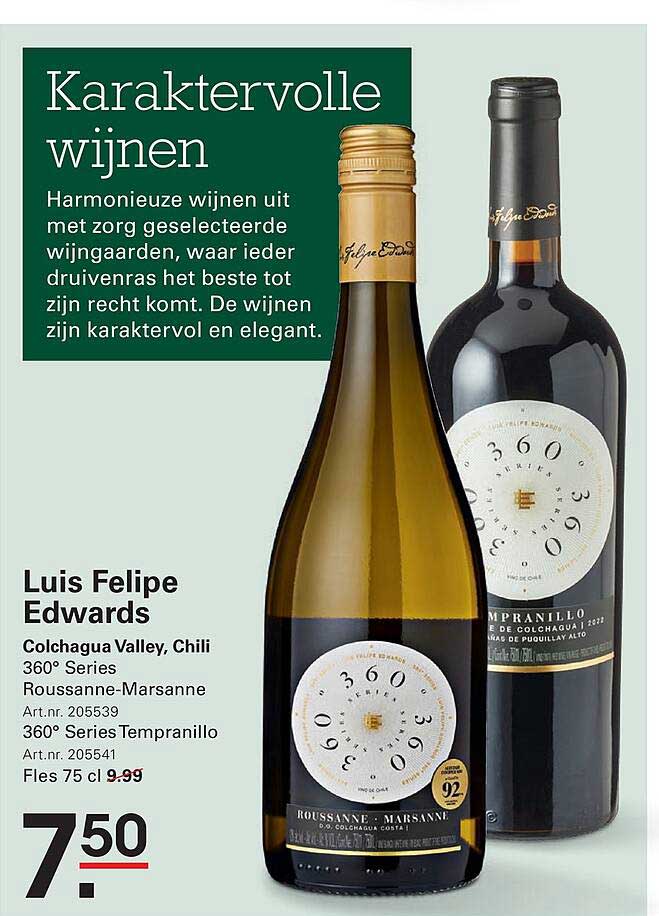 Luis Felipe Edwards 360° Series Roussanne-Marsanne & 360° Series Tempranillo