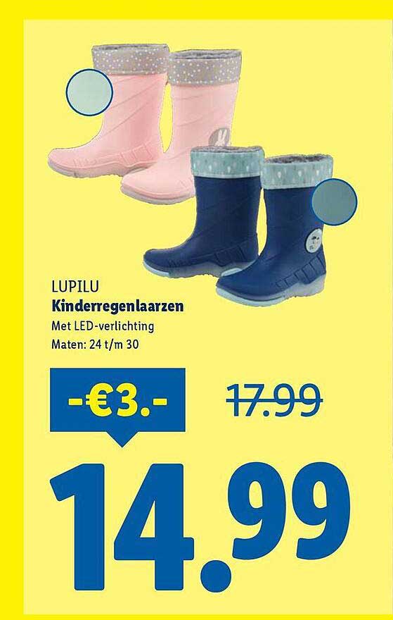 LUPILU Kinderenregenlaarzen Met LED-verlichting