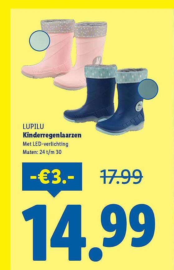 LUPILU Kinderregenlaarzen Met LED-verlichting