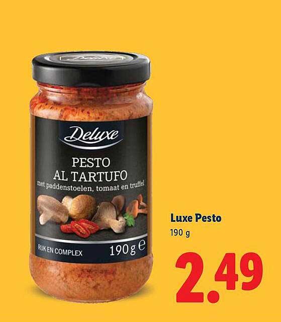 Luxe Pesto al Tartuf met paddenstoelen, tomaat en truffel 190 g
