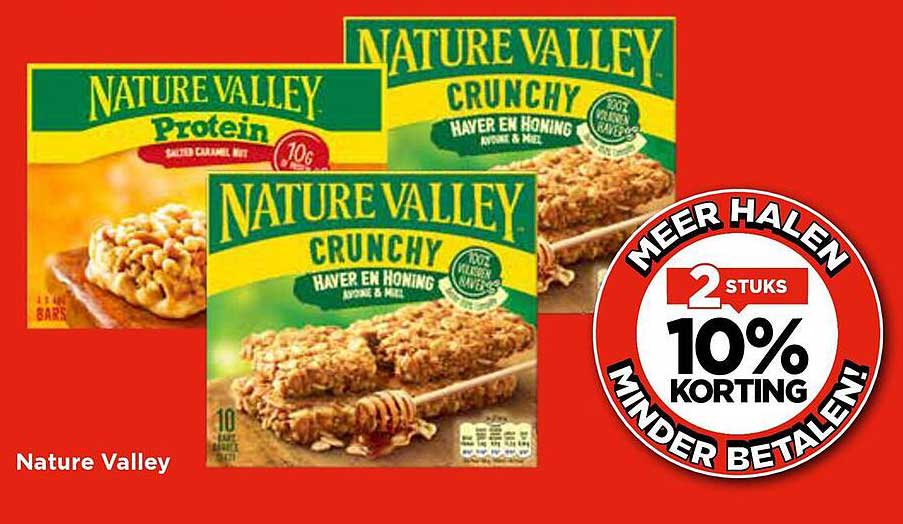 Nature Valley Crunchy en Protein - 2 Stuks 10% Korting