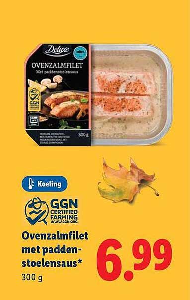 Ovenzalmfilet met paddenstoelsaus*