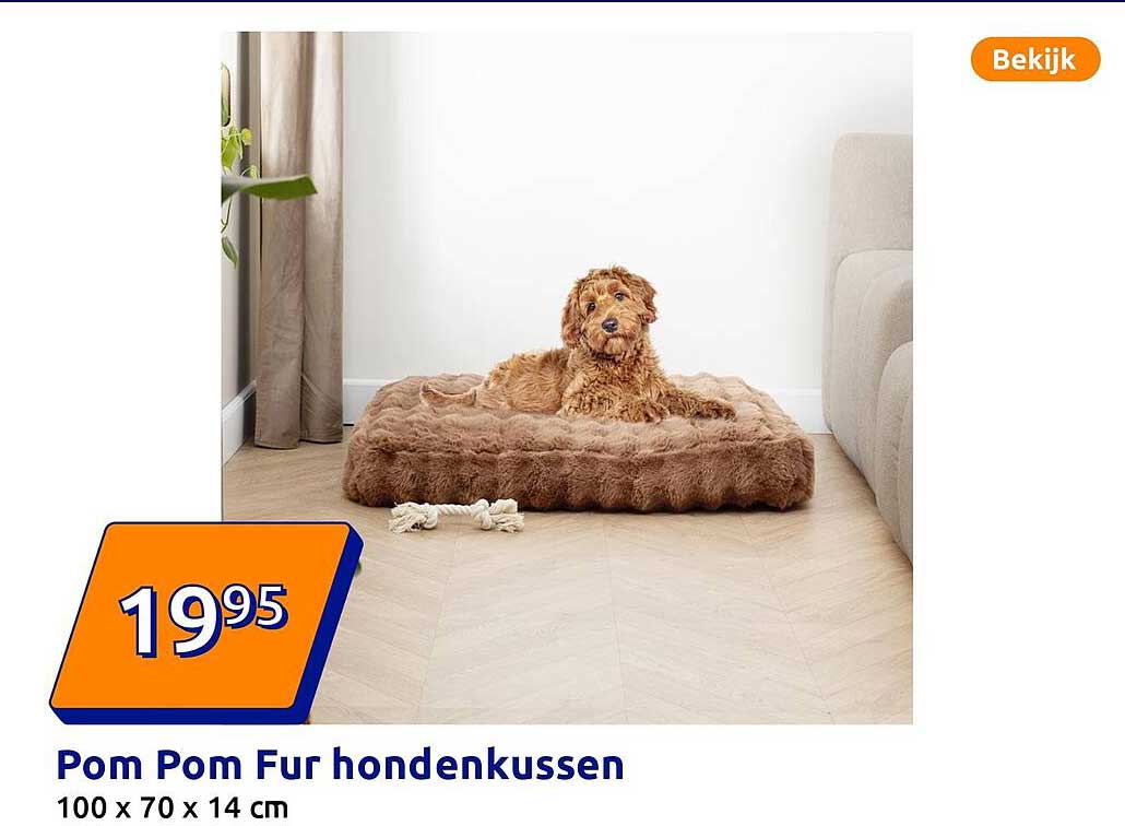 Pom Pom Fur hondenkussen