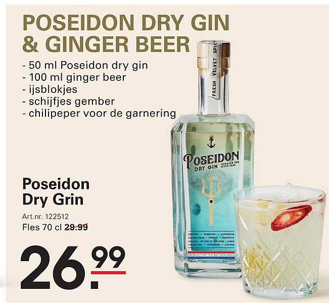 POSEIDON DRY GIN & GINGER BEER