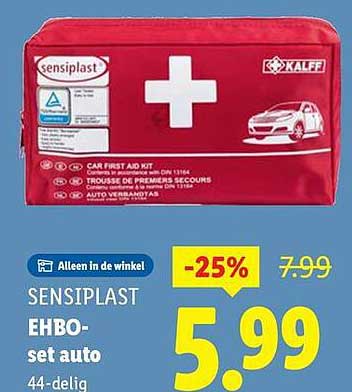 SENSIPLAST EHBO-set auto 44-delig