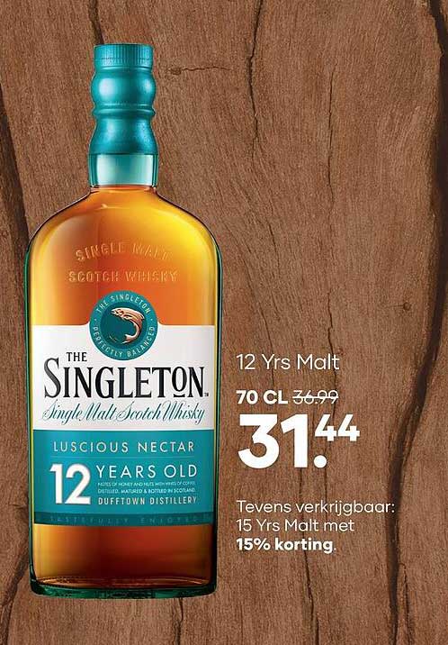 12 Yrs Malt 70 cl 15% korting