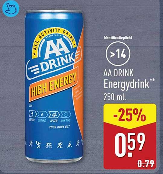 AA Drink Energydrink 250 ml -25%