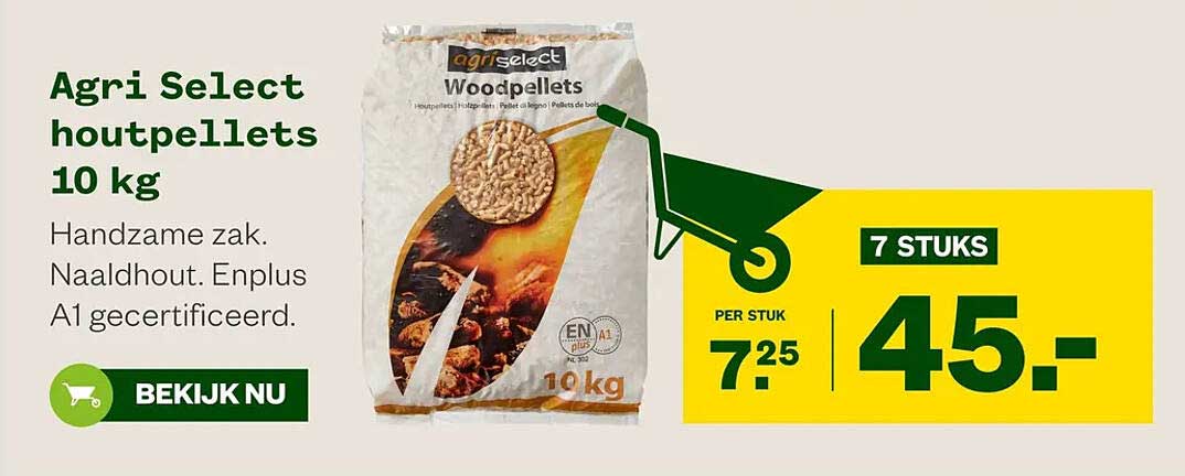 Agri Select houtpellets 10 kg