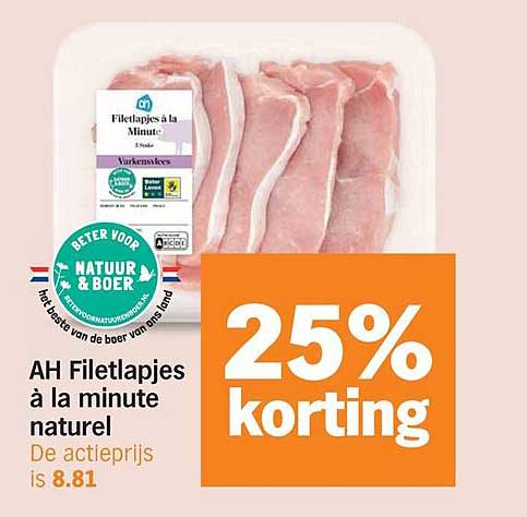 AH Filetlapjes à la minute naturel