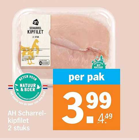 AH Scharrel-kipfilet 2 stuks