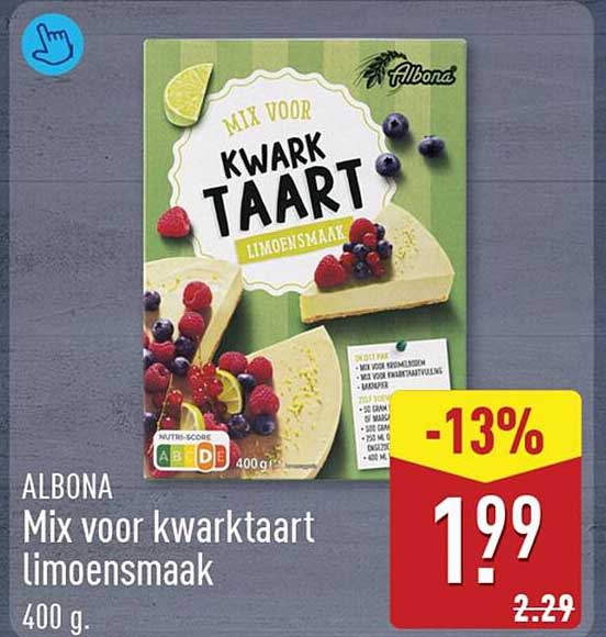 Albona Mix voor kwarktaart limoensmaak 400 g