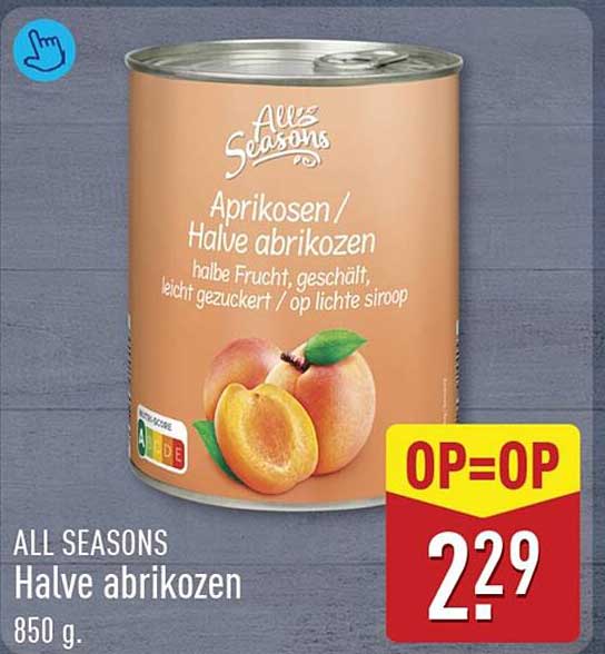 ALL SEASONS Halve abrikozen OP=OP