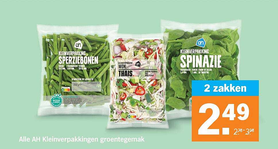 Alle AH Kleinverpakkingen groentegemak