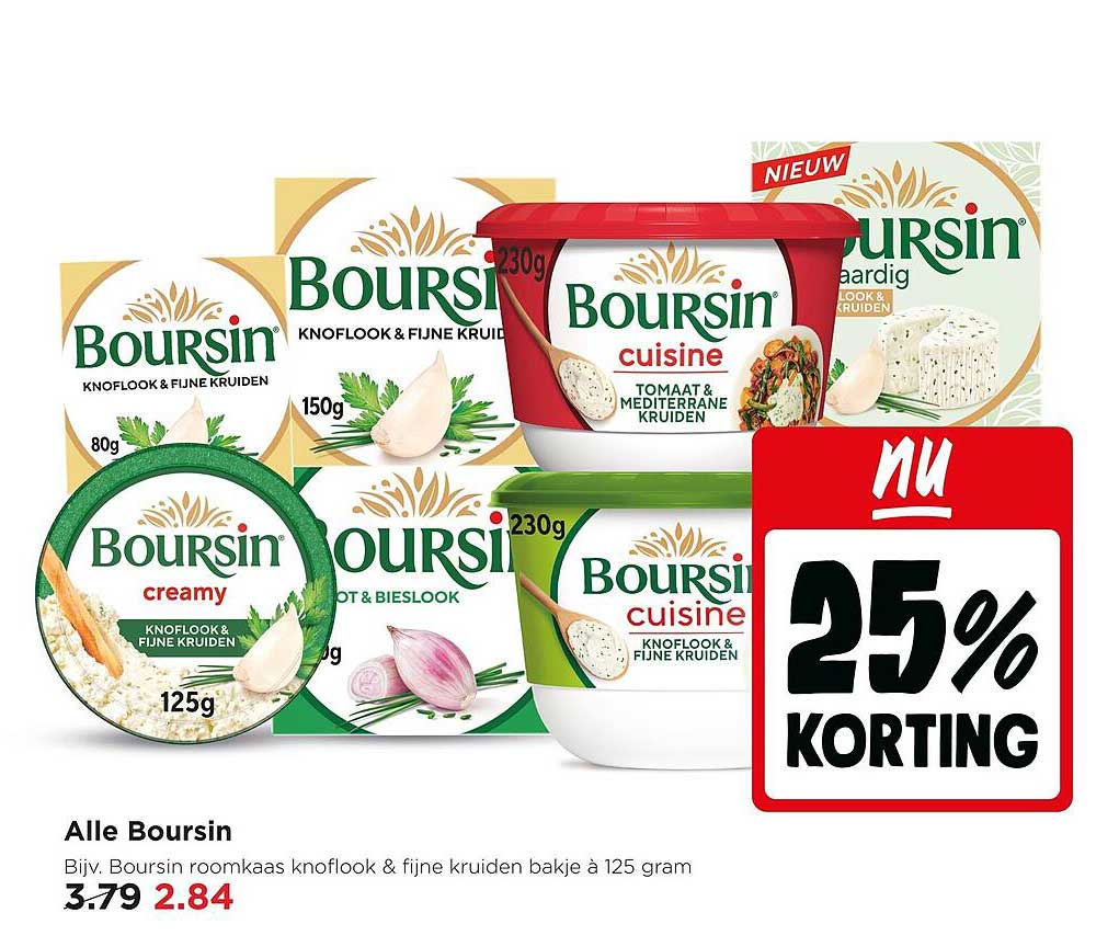 Alle Boursin 25% KORTING