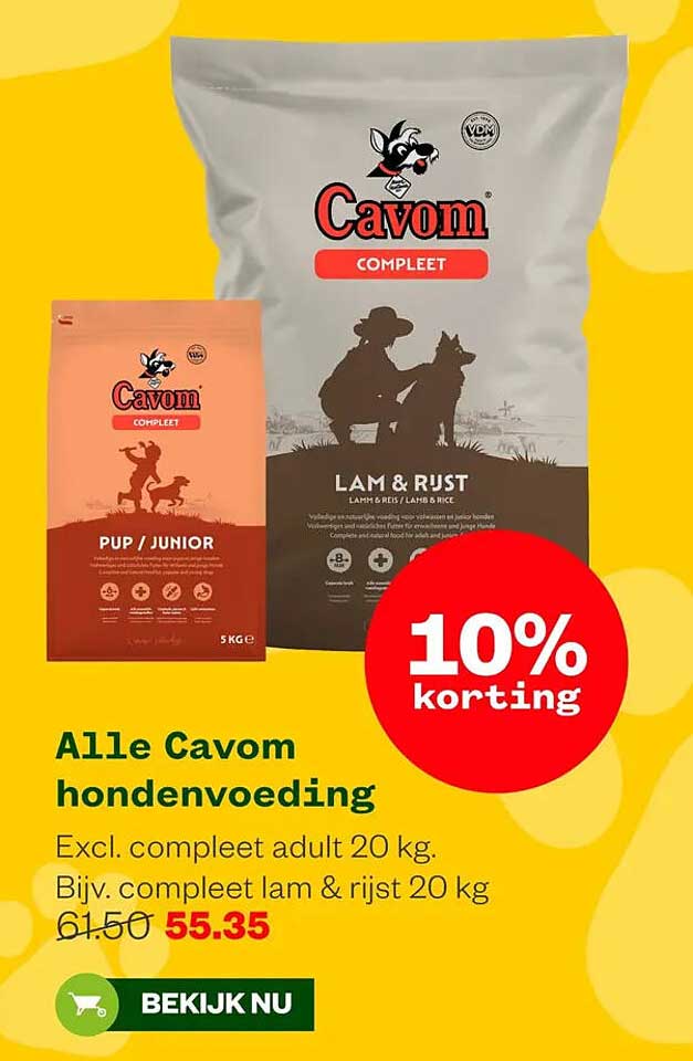 Alle Cavom hondenvoeding