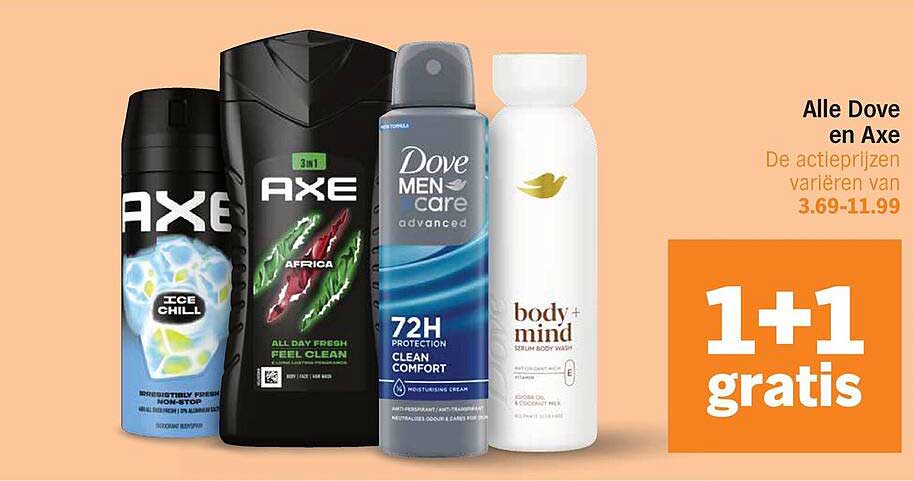 Alle Dove en Axe 1+1 gratis