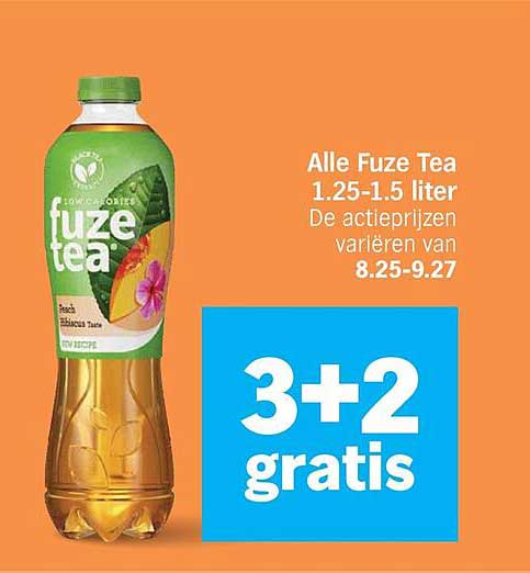 Alle Fuze Tea 1.25-1.5 liter 3+2 gratis