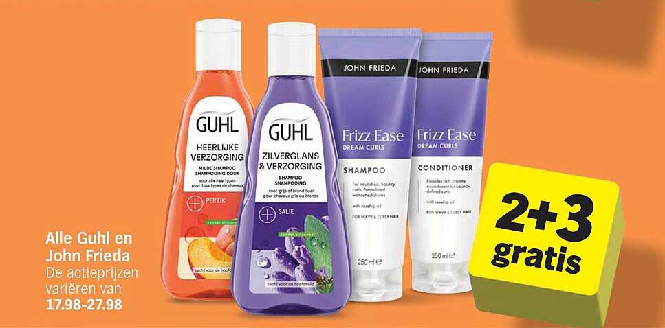 Alle Guhl en John Frieda 2+3 gratis