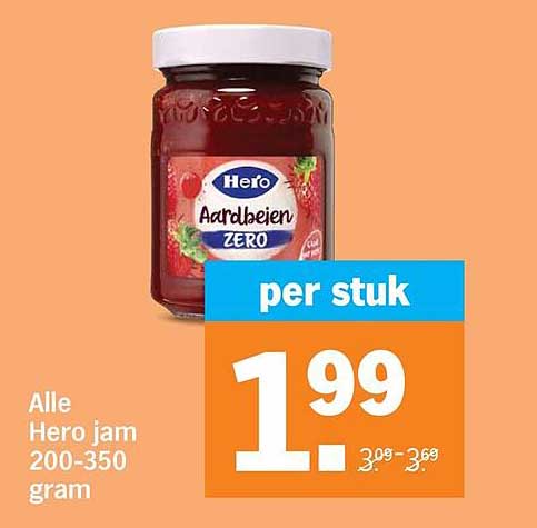 Alle Hero jam 200-350 gram per stuk