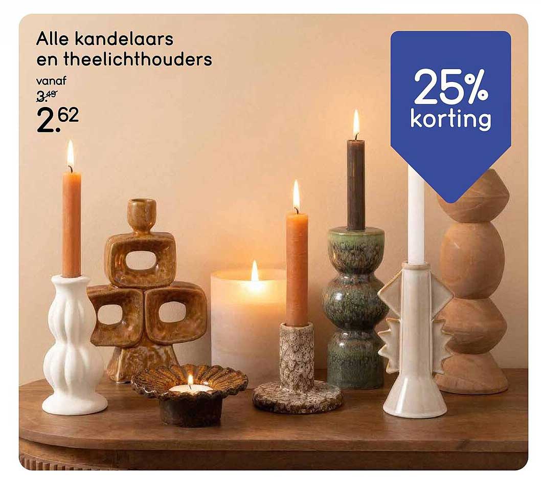 Alle kandelaars en theelichthouders