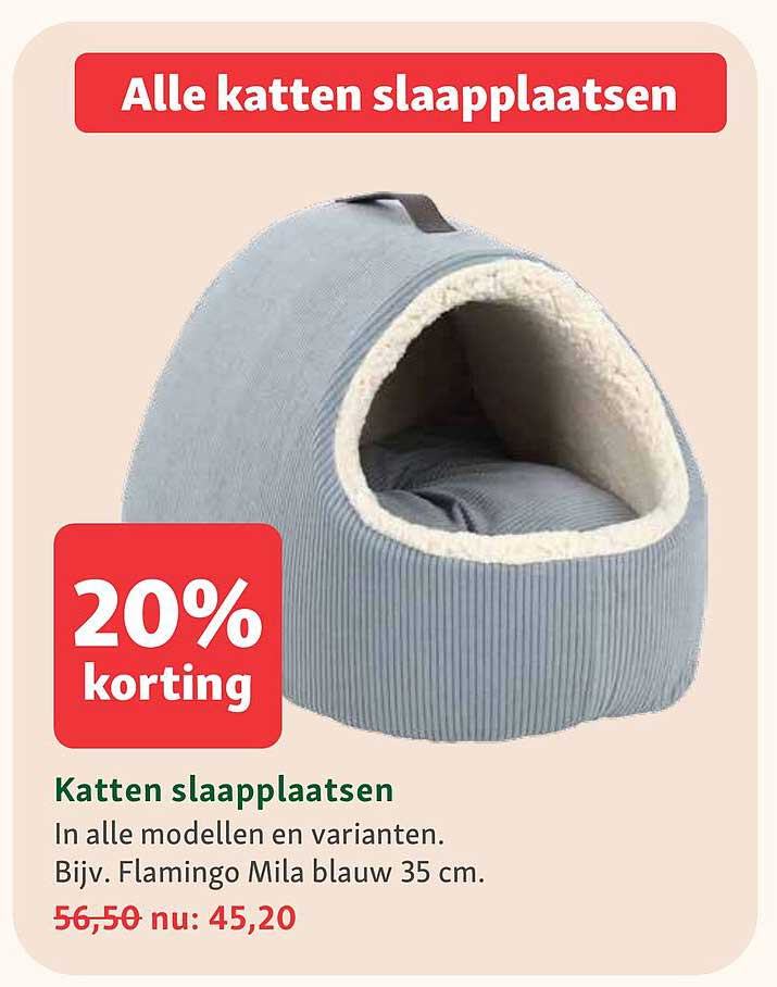 Alle katten slaapplaatsen 20% korting