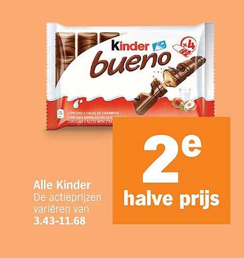 Alle Kinder 2e halve prijs