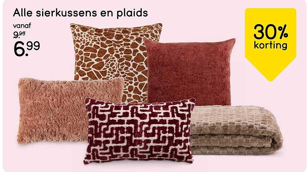 Alle sierkussens en plaids