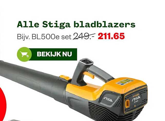 Alle Stiga bladblazers Bijv. BL500e set