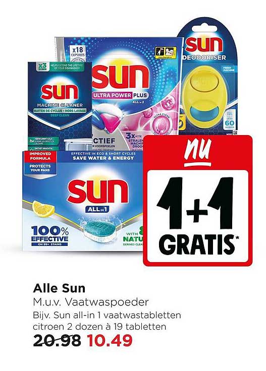 Alle Sun 1+1 gratis