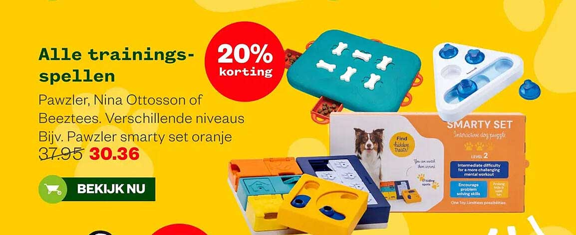 Alle trainings-spellen 20% korting
