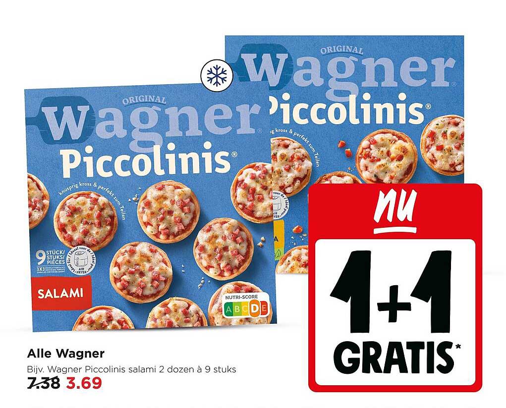 Alle Wagner Piccolinis salami 2 dozen à 9 stuks 1+1 gratis