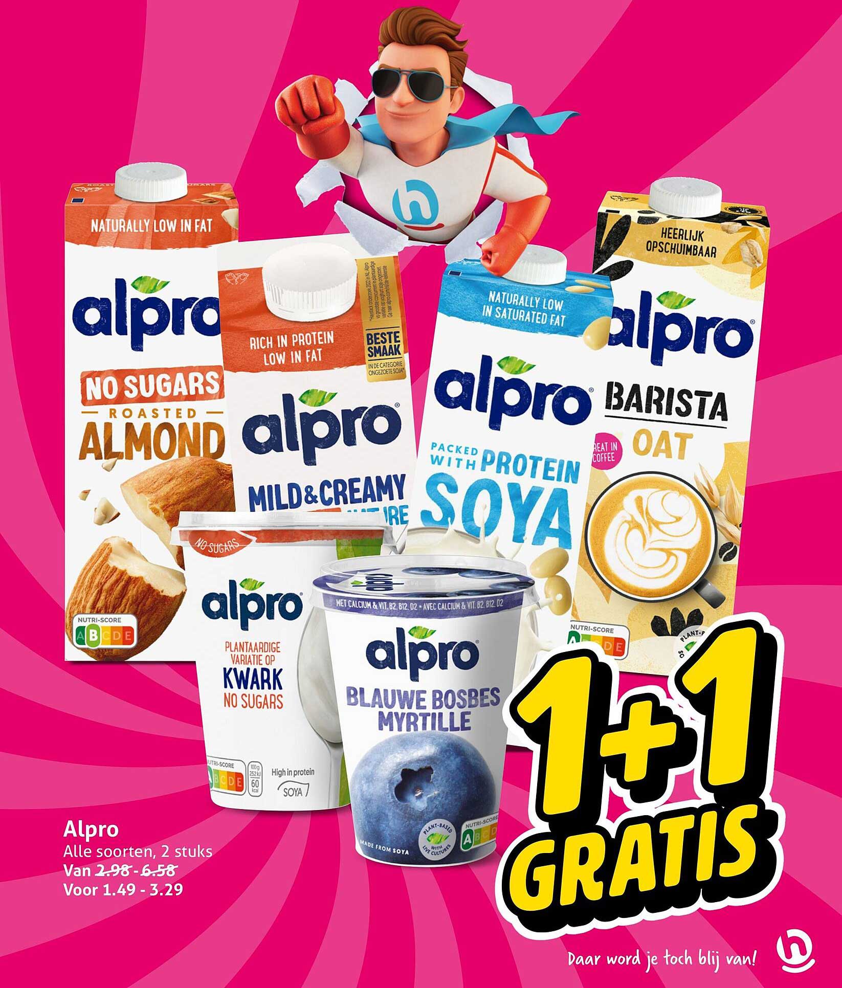 Alpro Alle soorten, 2 stuks 1+1 gratis